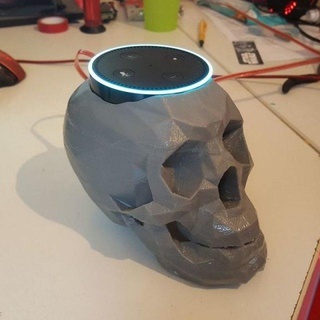 3dprint skull echo dot holder 3d print model anatomy stl 3d print model - Mito3D