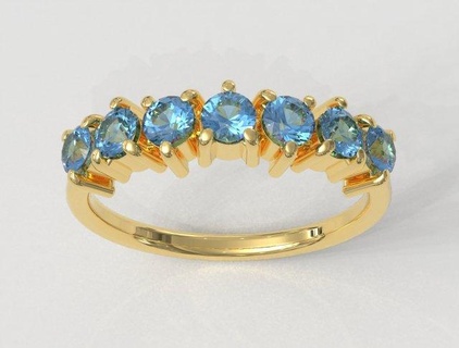 3mm Edelstein Ring Ringe Gold gold ring Schmuck jewelry rings paulorani modisch Mode modern Silber gemstone Teen Diamant diamond gem Juwel 3d print model - Mito3D