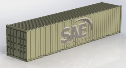 40ft high cube shipping container 3d print model - Mito3D