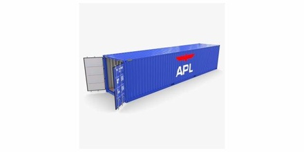 40ft shipping container apl cargo foot sea box industrial ship crate interior dock 3d print model - Mito3D
