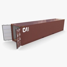 40ft Versand Container cai v1 Ladung Fuß Meer Box industriell Schiff Kiste Innere Dock 3d print model - Mito3D