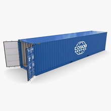 40ft livraison récipient porte conteneurs v1 cargaison pied mer boîte industriel navire Caisse intérieur quai 3d print model - Mito3D
