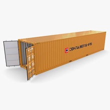 40ft spedizione contenitore portacontainer 3d modello in contenitori 3dexport carico piede venti mare scatola industriale nave cassa interni dock 3d print model - Mito3D