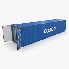 40ft livraison récipient cosco v1 cargaison pied mer boîte industriel navire Caisse intérieur quai 3d print model - Mito3D