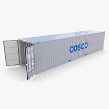40ft versand container cosco v2 3d modell behälter 3dexport ladung fuß meer box industriell schiff kiste innere dock 3d print model - Mito3D