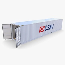 40ft shipping container csav v1 3d model in containers 3dexport cargo foot twenty sea box industrial ship crate interior dock 3d print model - Mito3D