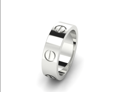 43 anillo anillos solitario libra esterlina imprimible diamante platino brillante Boda compromiso joya joyería plata delicado ligero oro blanco 3d print model - Mito3D