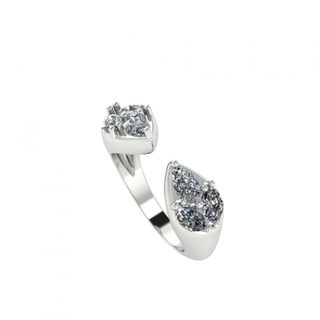 47 femelle bague anneaux solitaire sterling imprimable diamant platine brillant mariage engagement bijou bijoux argent délicat lumière or blanc 3d print model - Mito3D