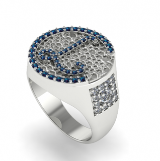 48 anillo anillos solitario libra esterlina imprimible diamante platino brillante Boda compromiso joya joyería plata delicado ligero oro blanco 3d print model - Mito3D