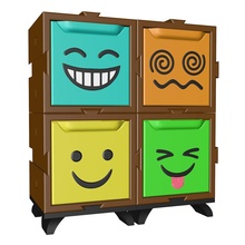 4 émotion cabinet 3d impression modèle in bureau 3dexport mignonne tiroirs sourire embrouiller visages procheool fermé boîte 3d print model - Mito3D