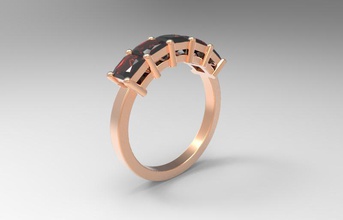 4 karat ring 3d print model - Mito3D