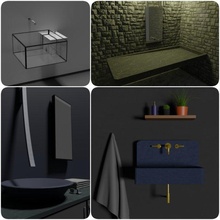 4 afunda 3d modelo in banheiro 3dexport mobília arquitetura luz interior pia água 3d print model - Mito3D