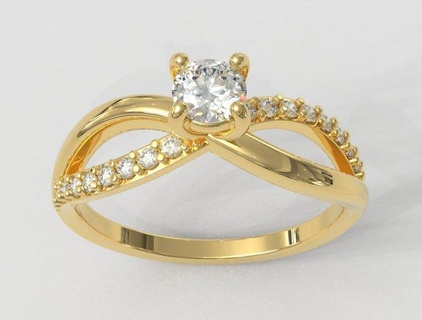 4mm Fidanzamento squillare anelli oro gold ring gioielleria jewelry rings paulorani moda moderno argento stampabile printable diamante diamond wedding 3d print model - Mito3D