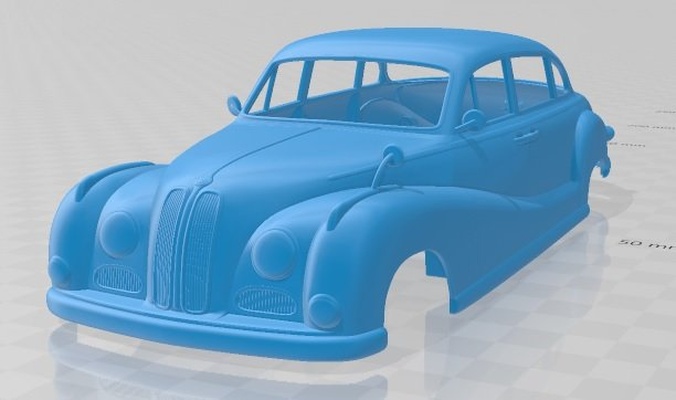 501 salão 1952 imprimível corpo carro 3d impressão modelo in automotivo 3dexport fenda escalextrico tamiya rc miniz passatempo micro diecast 3d print model - Mito3D