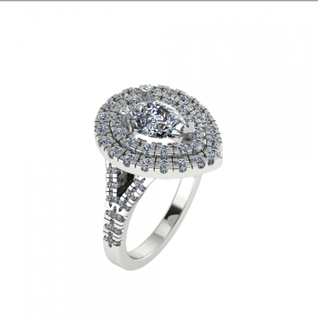 52 bague femelle anneaux solitaire sterling imprimable diamant platine brillant mariage engagement bijou bijoux argent délicat lumière or blanc 3d print model - Mito3D