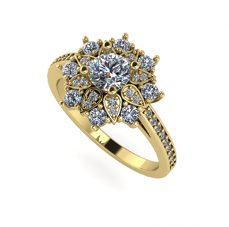 53 femelle bague anneaux solitaire sterling imprimable diamant platine brillant mariage engagement bijou bijoux argent délicat lumière or blanc 3d print model - Mito3D