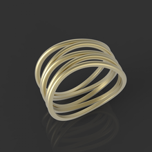 5 aros anel 3d impressão modelo in argolas 3dexport futurista ouro prata aço criatividade joalheria jóias femalering fêmea esterlina imprimível moda beleza lindo excelente maravilhoso estilo 3d print model - Mito3D