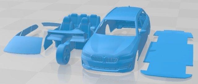 5 series touring g31 2021 printable car automotive slot scalextric tamiya rc miniz hobby micro diecast 3d print model - Mito3D