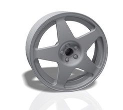 5 spokes rim - print model 3d in automotive 3dexport tire wheel car race racing rally sport hobby diy 3d print model - Mito3D