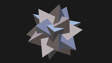 5 dörtyüzlü star şekilli icosahedron dodecahedron 3d yazdır model in matematiksel sanat 3dexport çokyüzlü matematik mathart öz soyutlama yazdırılabilir heykel yıldız fütüristik dekor dekorasyon blender stl sla 3d print model - Mito3D