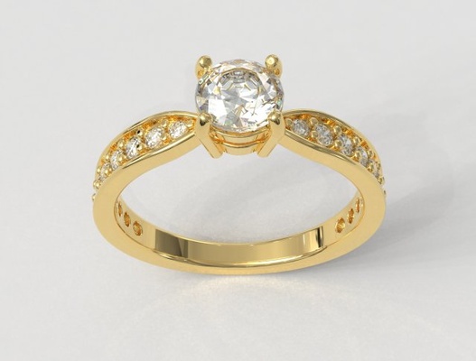 5mm elmas solitaire yüzük 3d yazdır model in yüzükler 3dexport altın nişan yazdırılabilir sterlin gümüş takı düğün angagem mücevher parlak paulorani 39 ye classic ring gold jewelry printable engagement 3d print model - Mito3D