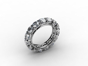 60 ctw eternidad banda 3d impresión modelo in anillos 3dexport anillo diamante oro platino joyería joya stl 3d print model - Mito3D