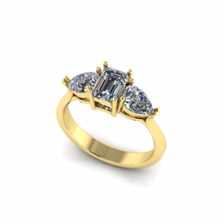 61 femelle bague anneaux solitaire sterling imprimable diamant platine brillant mariage engagement bijou bijoux argent délicat lumière or blanc 3d print model - Mito3D