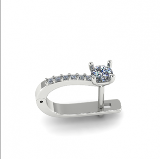 62 orecchini anelli solitario sterlina stampabile diamante squillare platino brillante nozze Fidanzamento gioiello gioielleria argento delicato luce oro bianca 3d print model - Mito3D