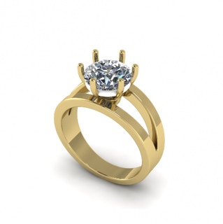 63 anillo anillos solitario libra esterlina imprimible diamante platino brillante Boda compromiso joya joyería plata delicado ligero oro blanco 3d print model - Mito3D
