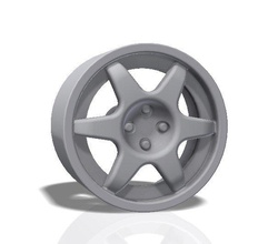 6 raggi cerchio stampa modello 3d in settore automobilistico 3dexport ruota pneumatico ricambio macchina rally gara corsa velocità messa punto passatempo fai 3d print model - Mito3D