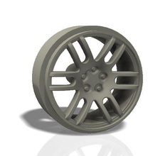 6 rayons jante impression modèle 3d in automobile 3dexport roue voiture pneu courses sport course rallier fente loisir diy 3d print model - Mito3D