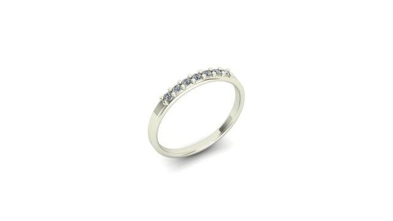 7 stone compromiso anillo anillos joyería joya oro diamante Boda imprimible plata brillante libra esterlina blanco platino 3d print model - Mito3D