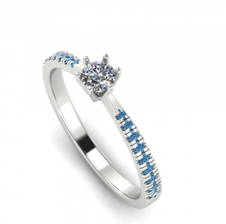 71 hermoso hembra anillo anillos solitario libra esterlina imprimible diamante platino brillante Boda compromiso joya joyería plata delicado ligero oro blanco 3d print model - Mito3D