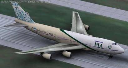 747 pia colori deserto Pakistan 742 200 jumbo Jet b747 b742 3d print model - Mito3D