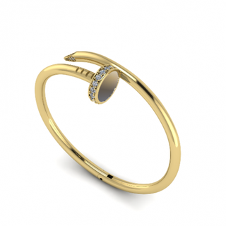 75 pulsera esposas anillos solitario libra esterlina imprimible diamante anillo platino brillante Boda compromiso joya joyería plata delicado ligero oro blanco 3d print model - Mito3D
