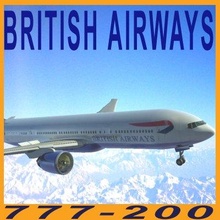 777-200lr british airways 777 777-200 lr airlines plane airplane aircraft jet aircrafts commercial passenger transport 3d print model - Mito3D
