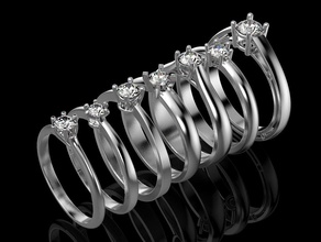 7 nişan yüzüğü takı baskı 3dprinted mücevher yazdırılabilir yüzük tasarım altın moda printabl prototipleme Gümüş düğün 3d print model - Mito3D