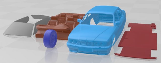 7 dizi e32 1986 yazdırılabilir araba otomotiv yuva ölçülü Tamiya rc miniz hobi mikro döküm 3D print model - Mito3D