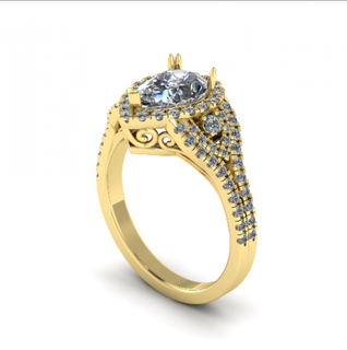 81ring anneaux solitaire sterling imprimable diamant bague platine brillant mariage engagement bijou bijoux argent délicat lumière or blanc 3d print model - Mito3D