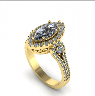 82 femelle bague anneaux solitaire sterling imprimable diamant platine brillant mariage engagement bijou bijoux argent délicat lumière or blanc 3d print model - Mito3D