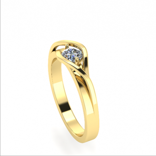 87 anillo anillos solitario libra esterlina imprimible diamante platino brillante Boda compromiso joya joyería plata delicado ligero oro blanco 3d print model - Mito3D