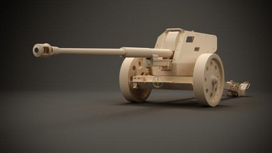 88 mm pak 4341 3d modelo in pesado arma 3dexport guerra cañón militar ejército ww2 alemán nazi reproches antitanque reich anti tanque cohetería 3d print model - Mito3D