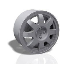 8 raggi rim - stampa modello 3d di pneumatico la ruota ricambio slot auto sport racing gara rally hobby il fai da te automotive 3d print model - Mito3D