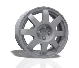 8 rayons de la jante - modèle d'impression 3d pour imprimer le roue des pneus rechange voiture sport course vitesse rapide passe-temps bricolage l'automobile 3d print model - Mito3D