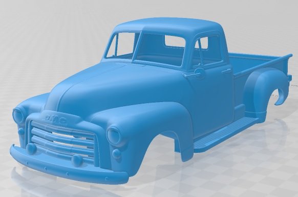 9300 pickup 1952 printable body car 3d print model in automotive 3dexport slot scalextric tamiya rc miniz hobby micro crawler 3D print model - Mito3D