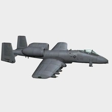 a-10 thunderbolt 3d model in unmanned 3dexport aircraft military anti tank 3d print model - Mito3D