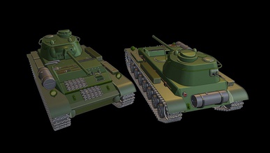 -44 bir tank tankları savaş Gök gürültüsü Vay be büyüledi 3d modelleri modelleme baskı oyuncak panzer 3d print model - Mito3D