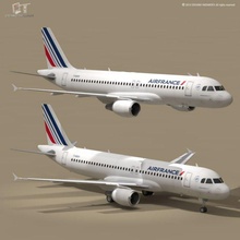 a320-200 airfrance 3d model in commercial 3dexport airbus a320 200 jet airliner aircraft air france 3d print model - Mito3D
