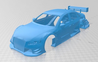 a4 dtm printable body car 3d print model in automotive 3dexport slot scalextric tamiya rc miniz micro 1-10 1-24 1-32 1-28 hobby 3d print model - Mito3D