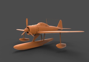 a6m2n 3d print model in vehicle 3dexport plane planes airplane aeroplane airplanes aeroplanes nakajima aircraft aircrafts a6m2-n rufe woii japan fight 3d print model - Mito3D